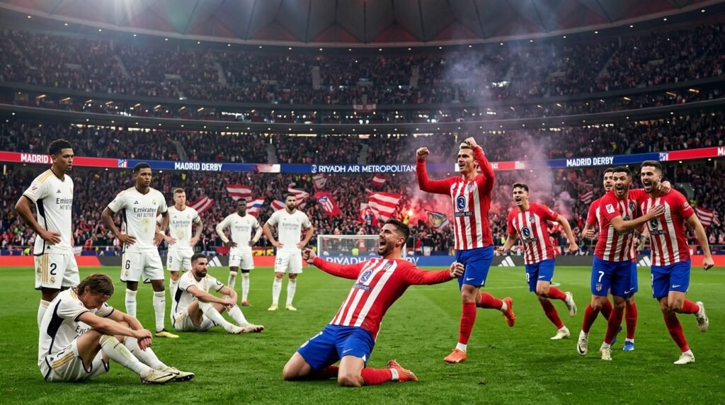 Atlético Madrid 2-1 Real Madrid in the dramatic Madrid Derby