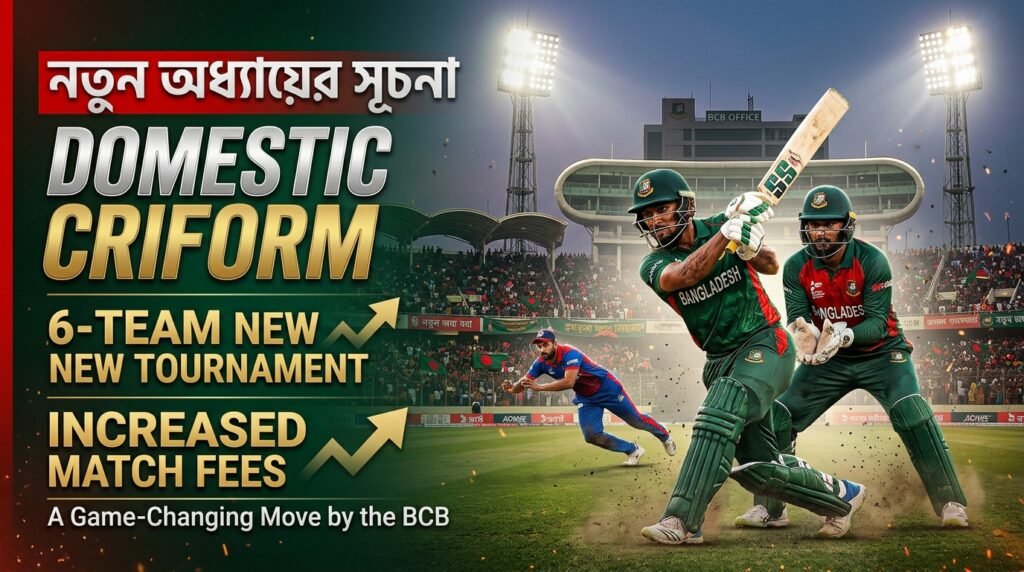 BCB ম্যাচ ফি বৃদ্ধি ও ছয় দলের নতুন ঘরোয়া ক্রিকেট প্রতিযোগিতার পরিকল্পনা