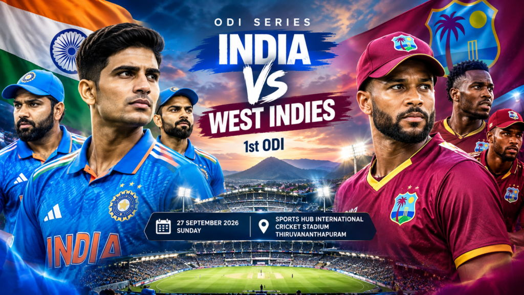 India vs West Indies 1st ODI 2026 ম্যাচে শুবমান গিল ও শাই হোপ