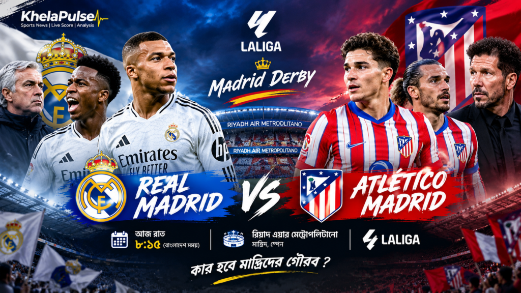 রিয়াল মাদ্রিদ বনাম অ্যাটলেটিকো মাদ্রিদ লা লিগা মাদ্রিদ ডার্বি